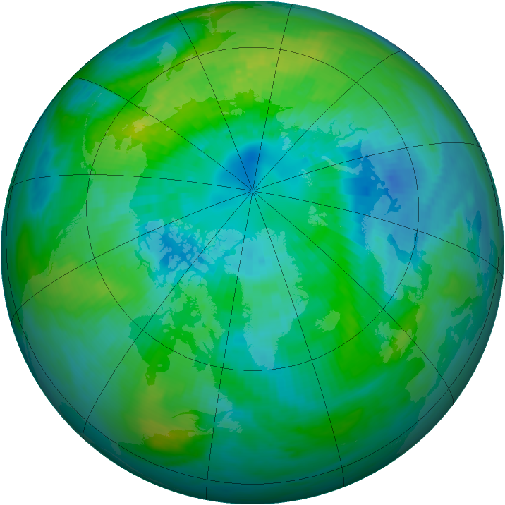 Arctic ozone map for 03 October 1981